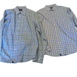 BUNDLE!!!!! UNTUCKit Men's Blue  Checkered Shirts